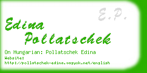 edina pollatschek business card